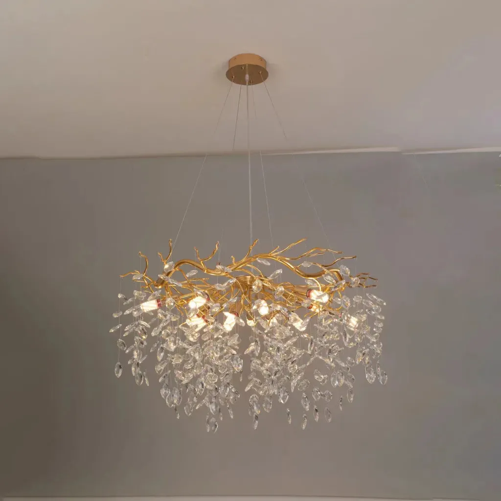 Alessandro Design WALTZ Rhapsody Candelabru Cristal Auriu 45cm