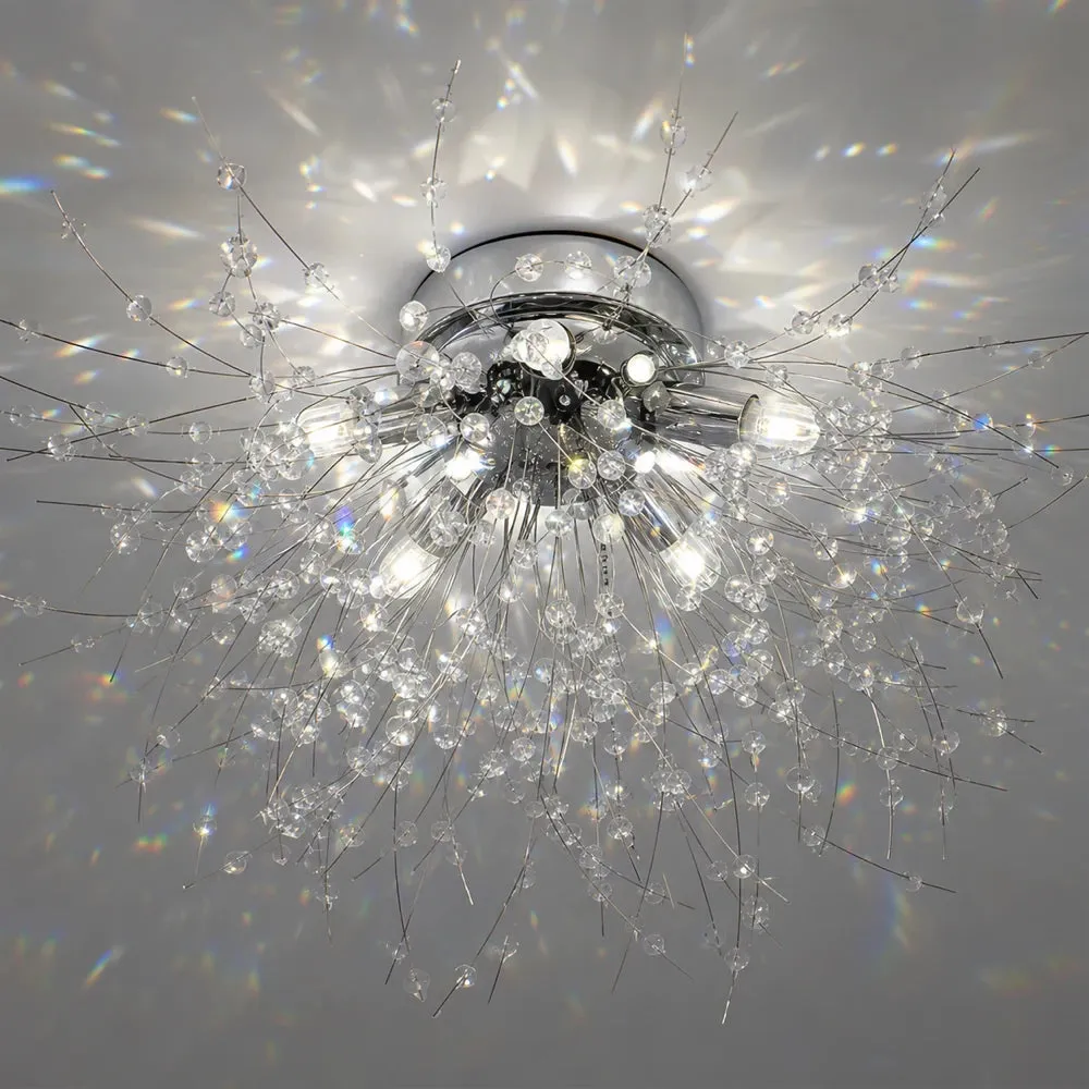 Alessandro Design RONDO Vivace lustra cristal 6xG9 argintie 50cm