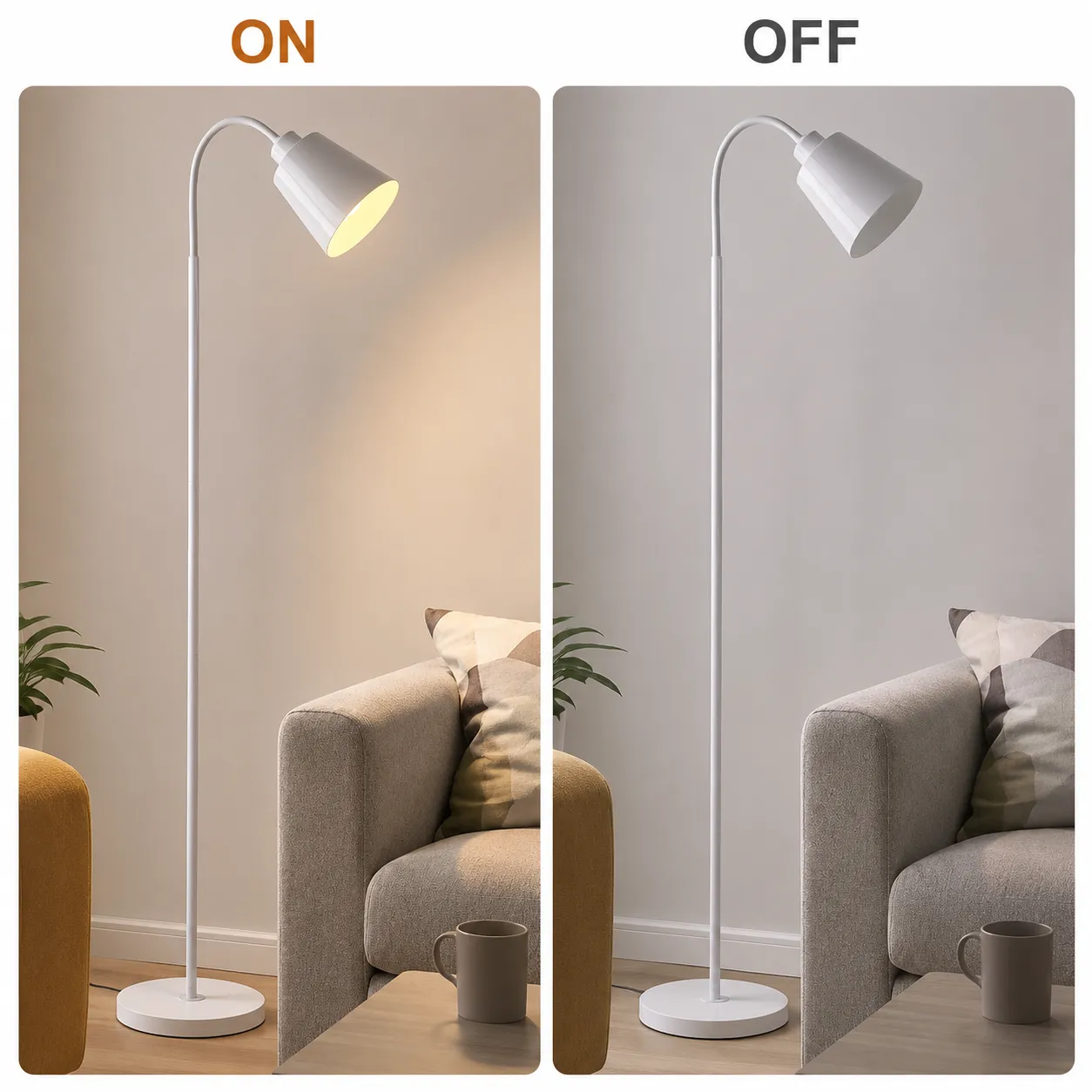 Alessandro Design Arkalyk lampadar E27 metal alb 140cm