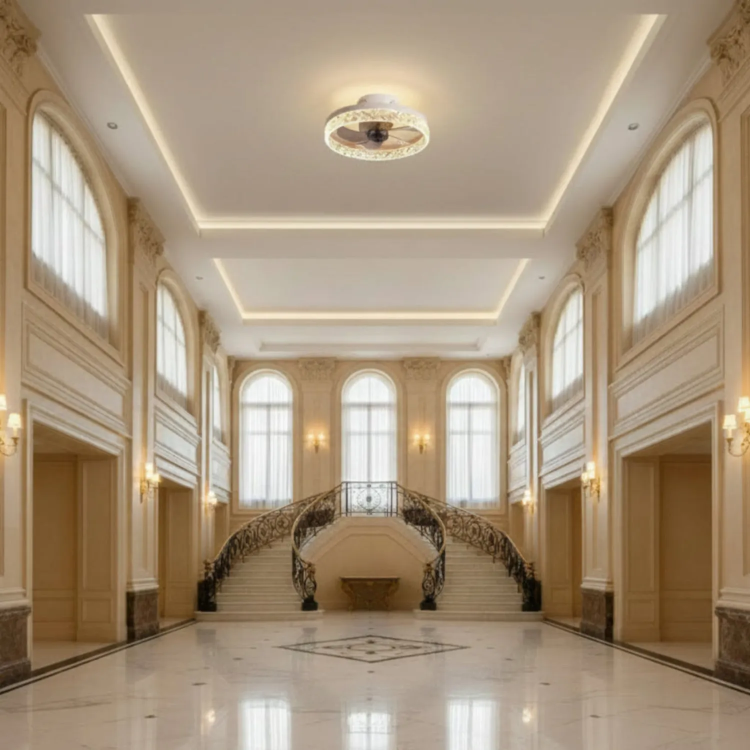 Alessandro Design Veya lustra LED alba 50cm 38W