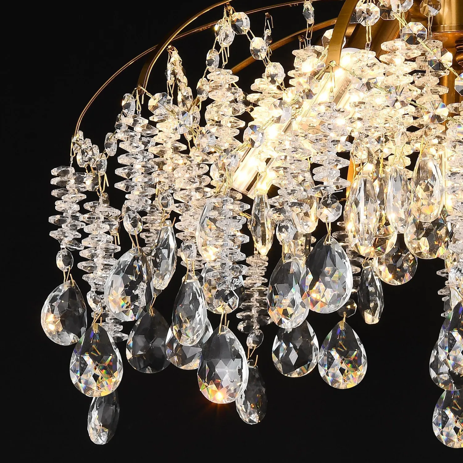 Alessandro Design CC9321/5FGD Candelabru Cristal Auriu 50cm
