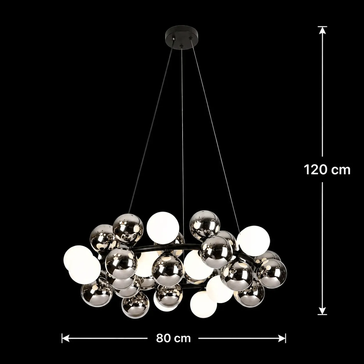 Alessandro Design Mussel Regalis 13xG9 lustra cromata 80cm