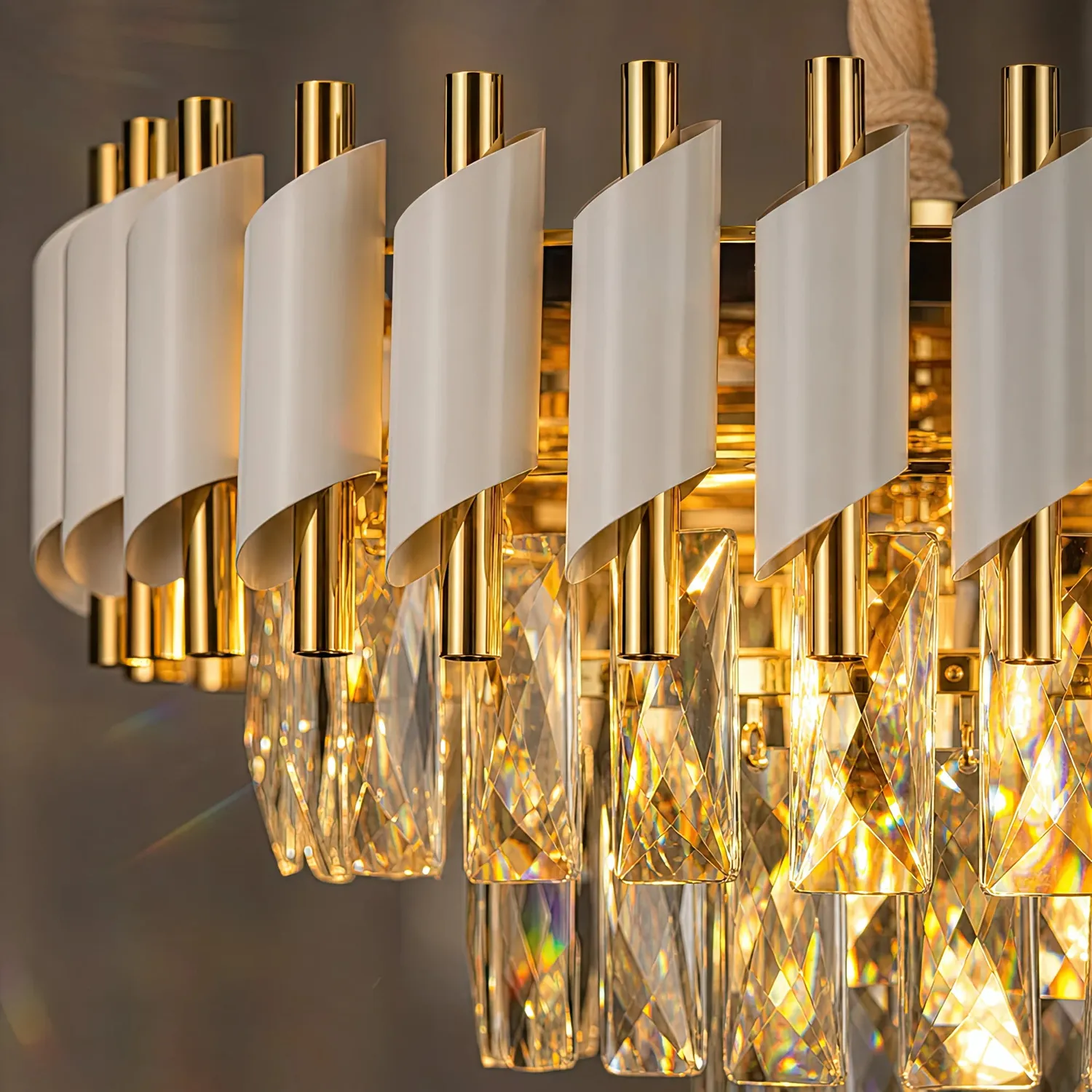 Alessandro Design Versailles Nobile candelabru cristal auriu 5xE14