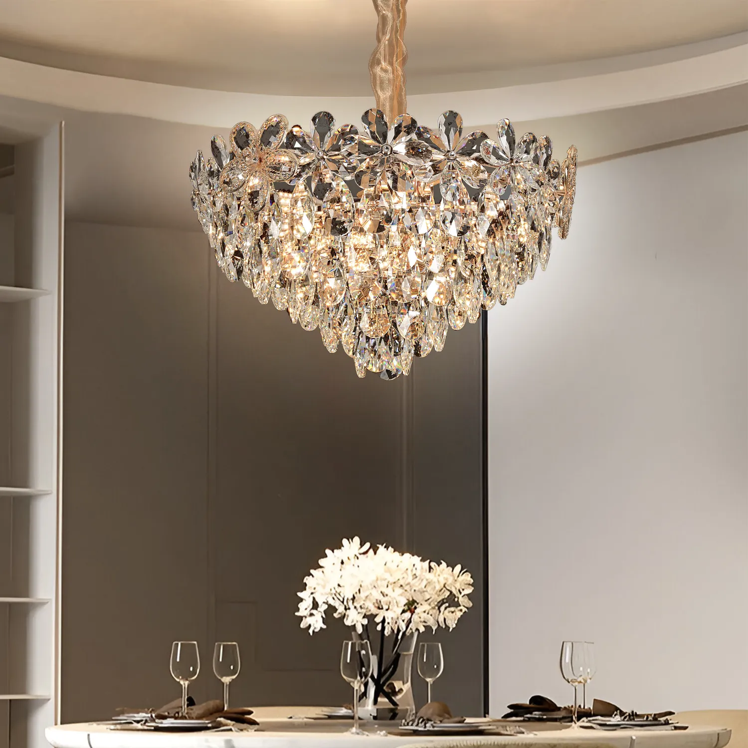 Alessandro Design Magno candelabru cristal auriu 11xE14 60cm