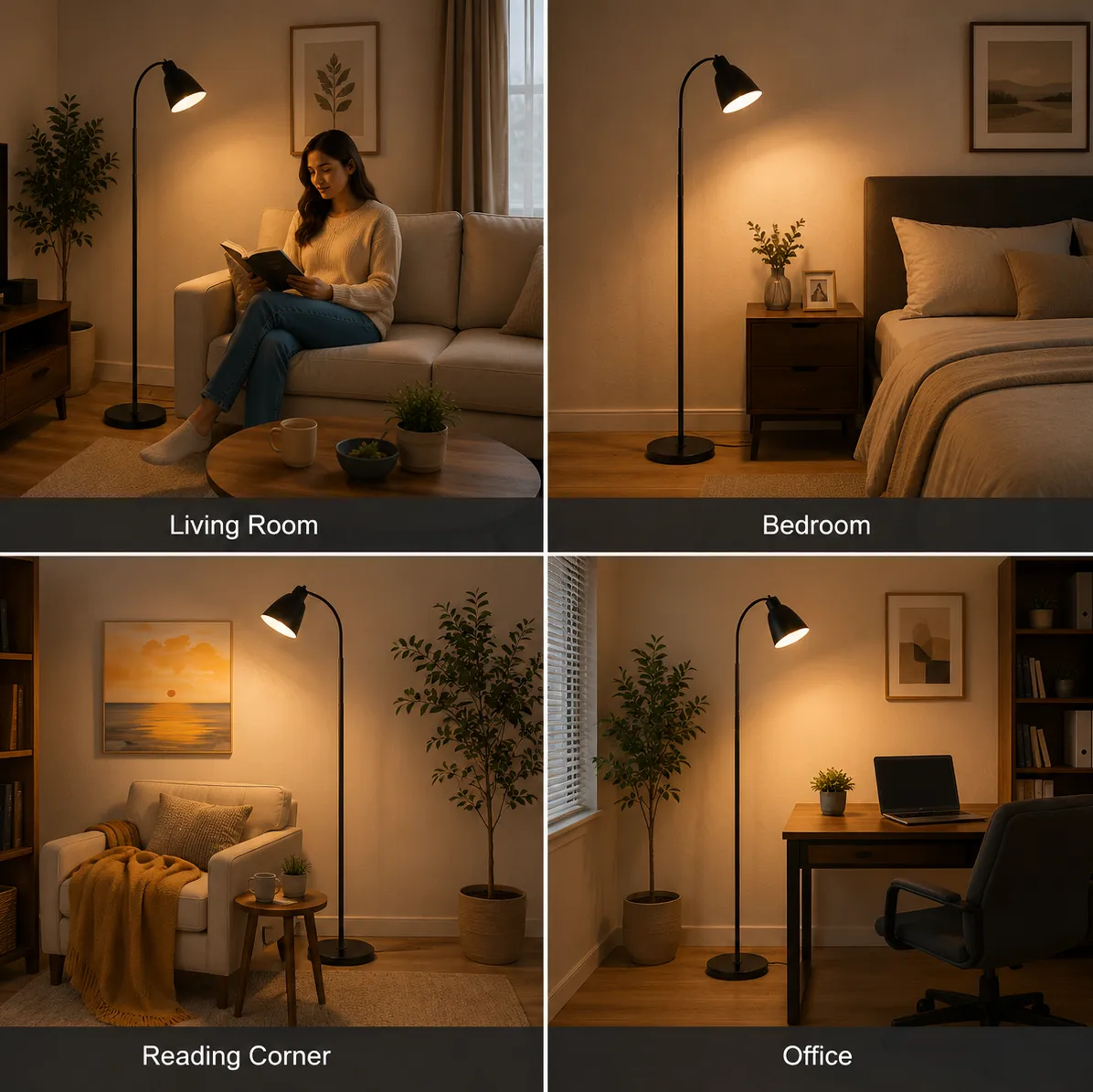 Alessandro Design Arkalyk lampadar E27 metal negru 140cm