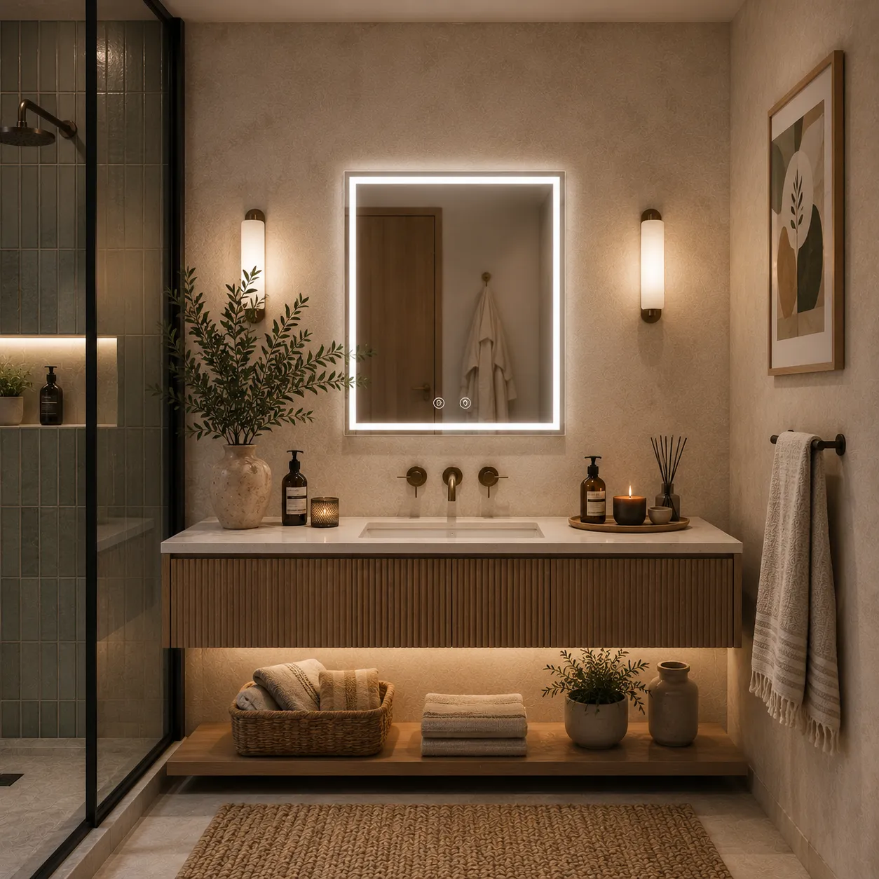 Alessandro Design WAMOSK oglinda LED 60x80cm alba cu dezaburire