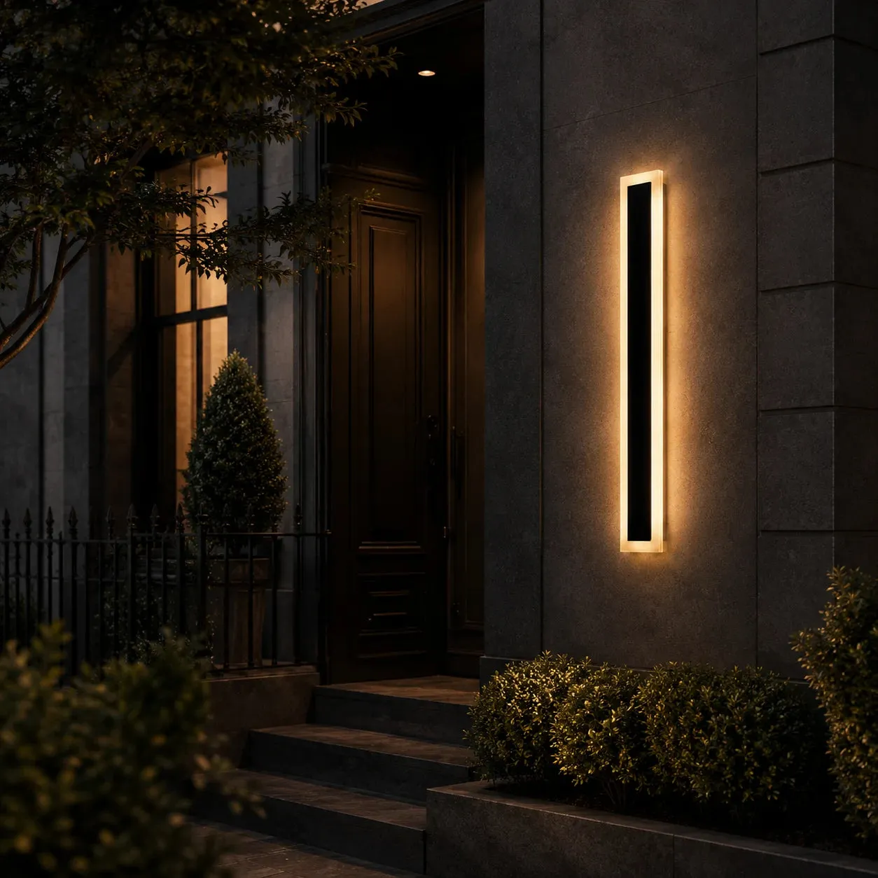Mack aplica LED exterior 30cm 4W neagra IP65 liniara