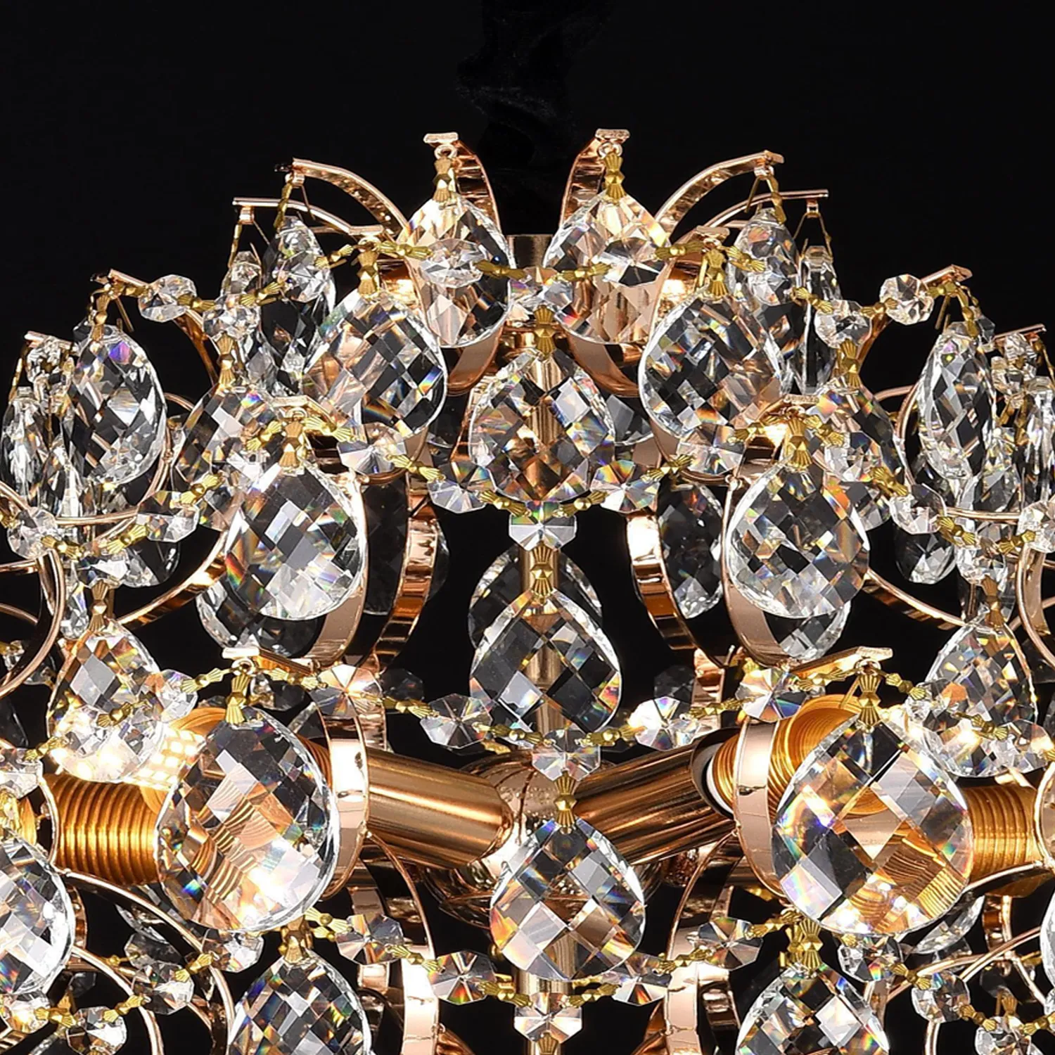 Alessandro Design Crystara Nobile candelabru cristal 40cm auriu