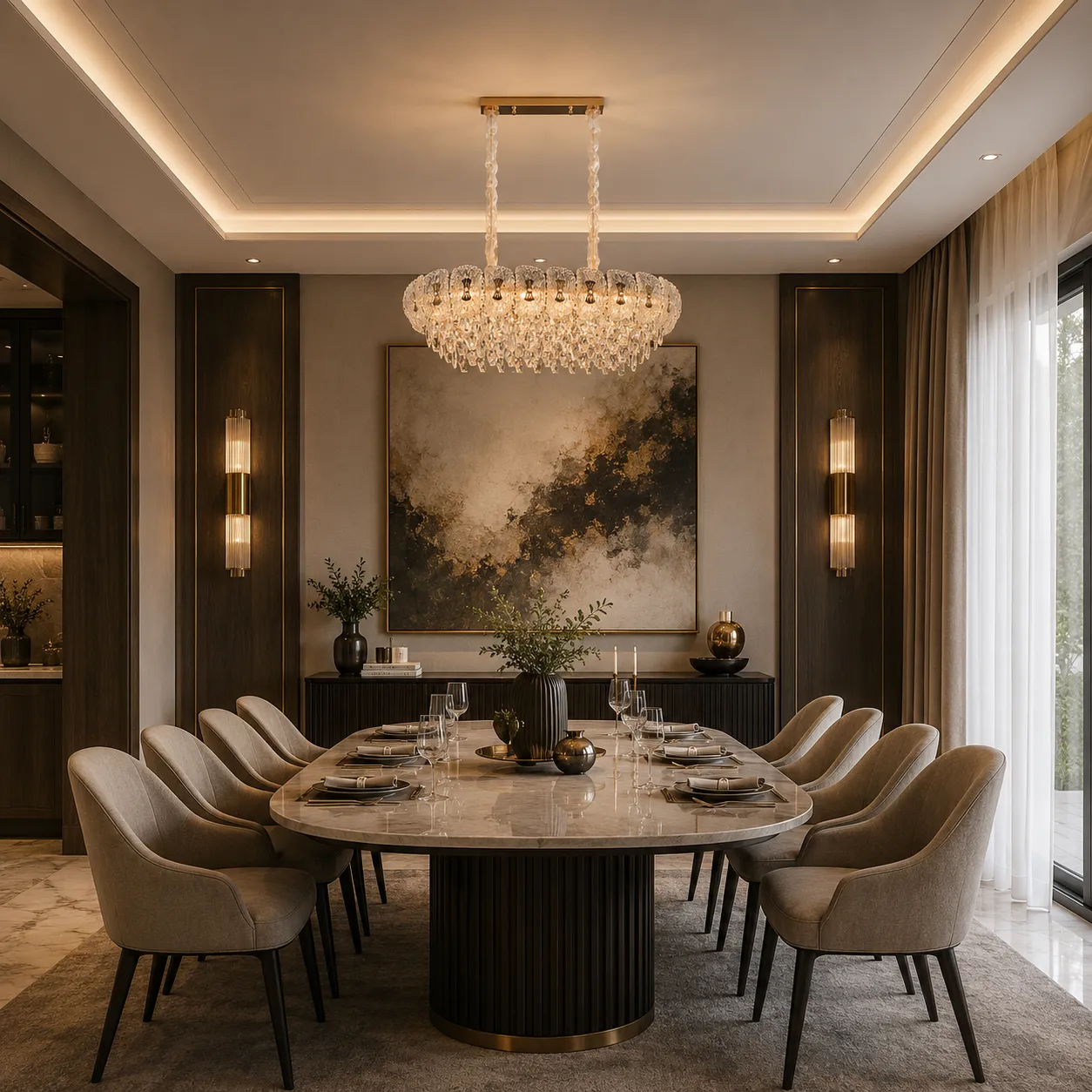 Alessandro Design DONNO Supremo candelabru cristal auriu 11xE14