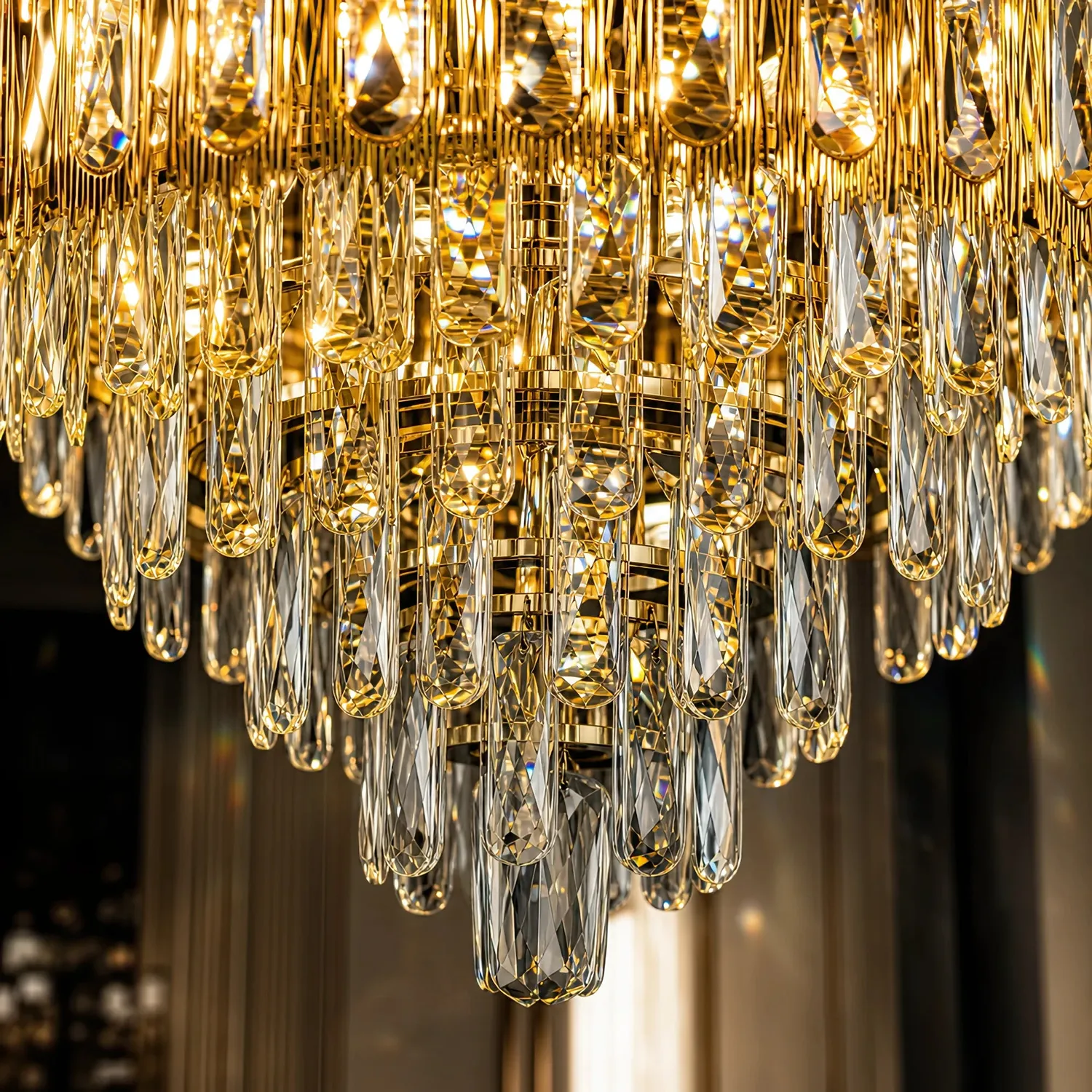 Alessandro Design Belvedere Elegance candelabru cristal auriu 8xE14