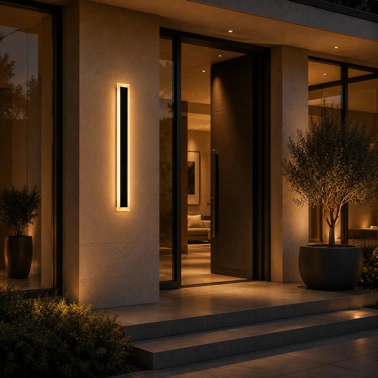 Mack aplica LED exterior 30cm 4W neagra IP65 liniara