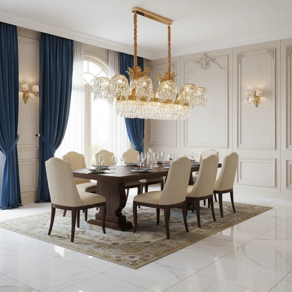 Alessandro Design PALACE Grande Candelabru Cristal 120cm Auriu