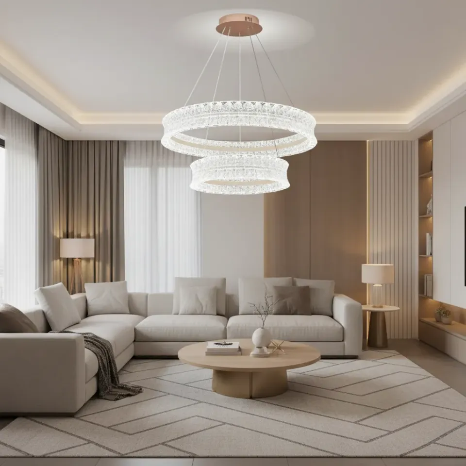 Alessandro Design Lustra LED Cristal 118W Aurie 60 cm Telecomanda