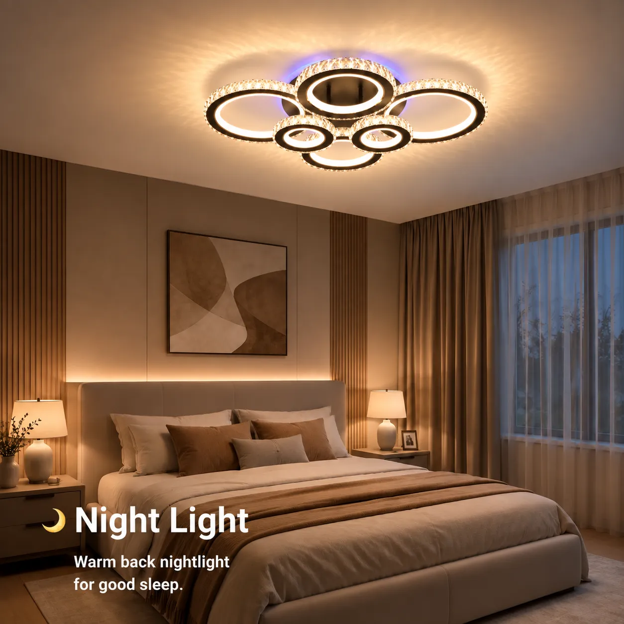 Alessandro Design Nova Rotonda lustra LED 145W 6 cercuri negru