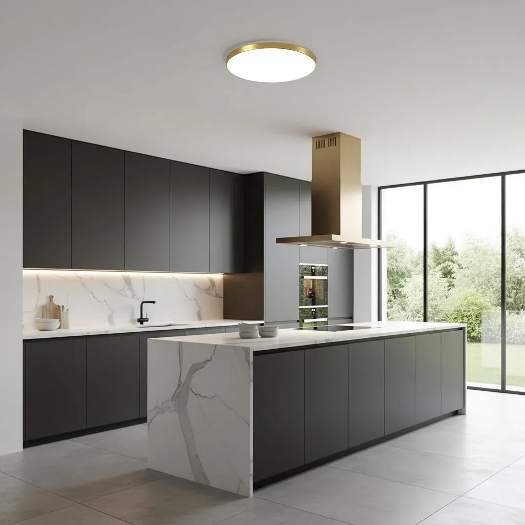 Alessandro Design Solis 37cm Plafoniera LED 33W Aurie Rece