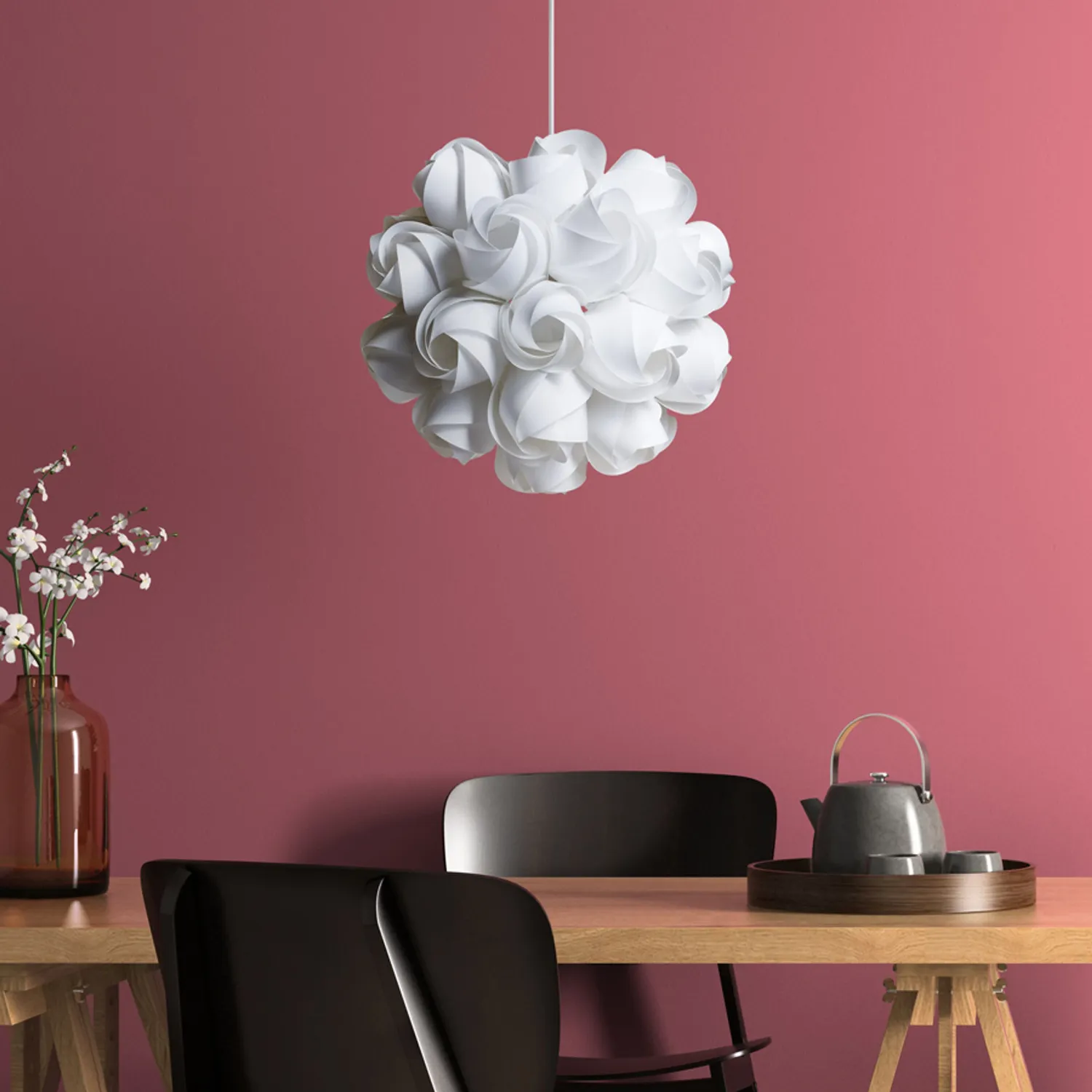 Rendl Coco pendul alb PVC boboci