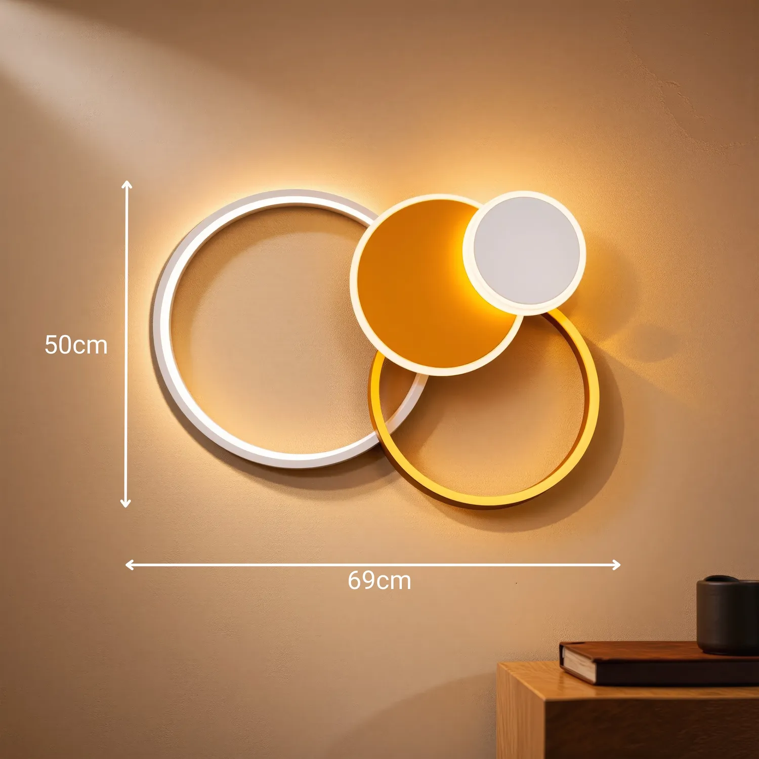 Alessandro Design KILLIAN 80W lustra LED aurie telecomanda