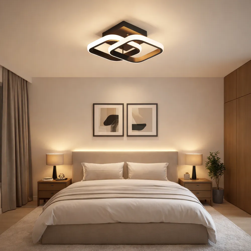 Alessandro Design VERTEX Matrix lustra LED 48W negru 2 romburi