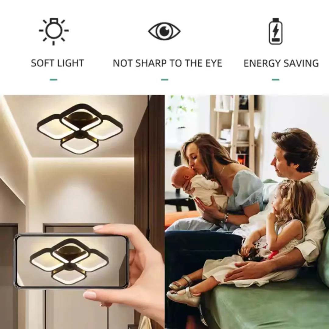 Alessandro Design VERTEX Tesser lustra LED 34W negru