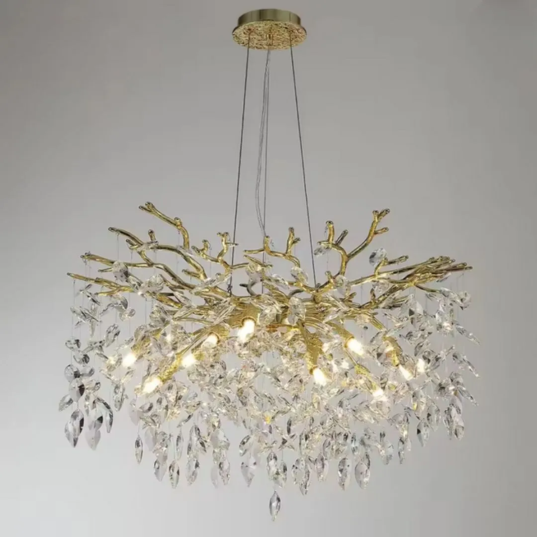 Alessandro Design WALTZ Rhapsody Candelabru Cristal Auriu 45cm