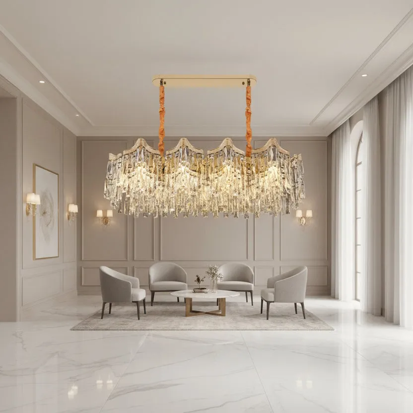Alessandro Design Vetra Supremo 15xE14 candelabru cristal auriu