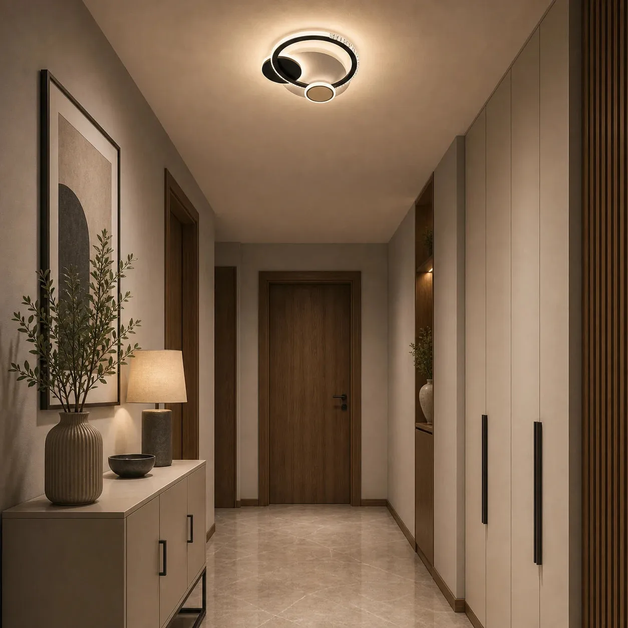 Alessandro Design PRISMIQ lustra LED 45W neagra 3 cercuri