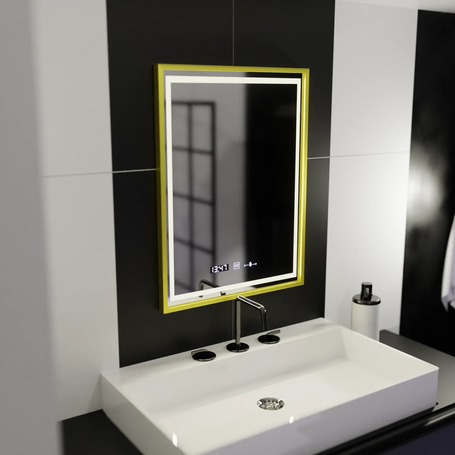 Alessandro Design Verite Royale Gold MotionGlow Marcello Oglinda LED 50x70cm