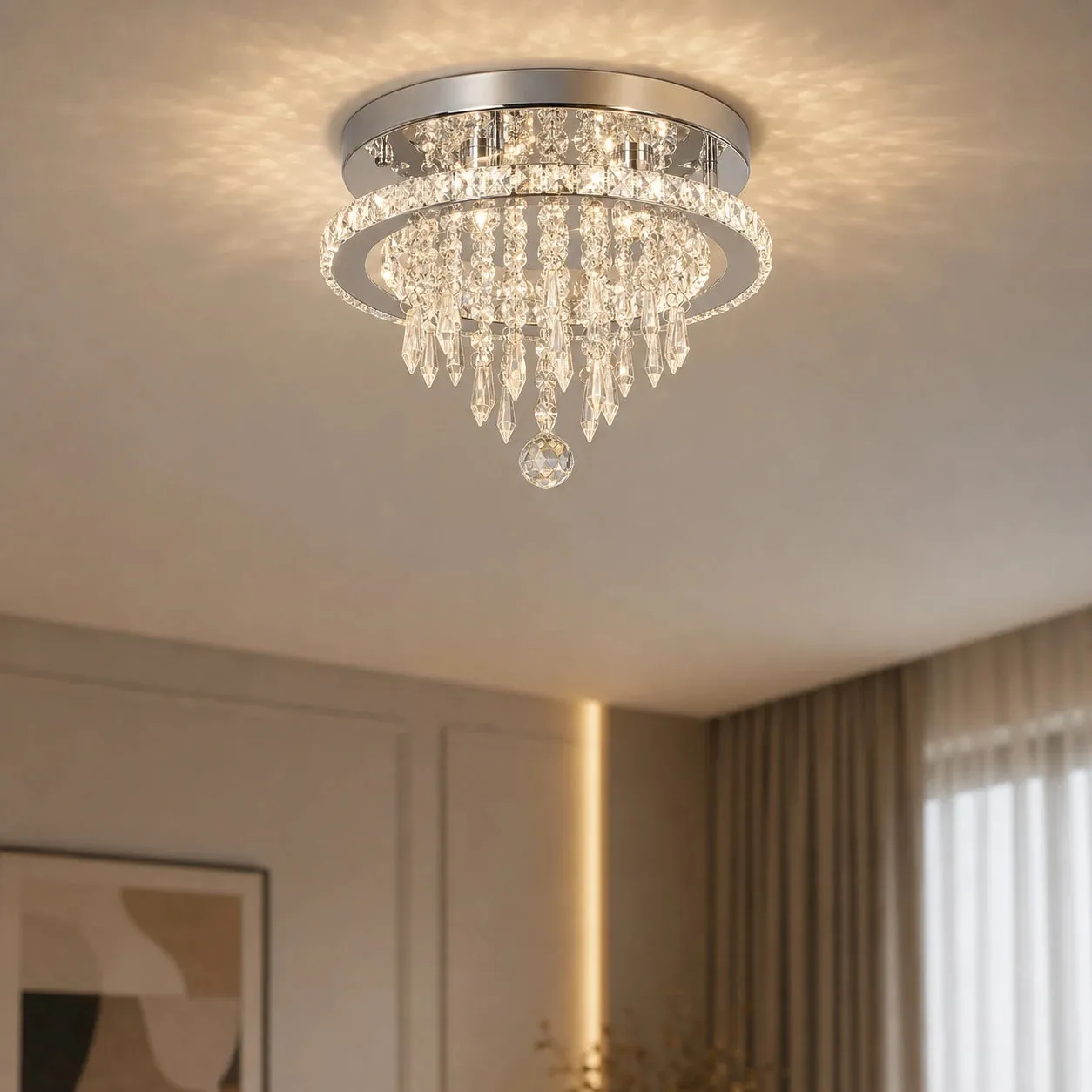 Alessandro Design Alberico lustră LED crom 17W cristal
