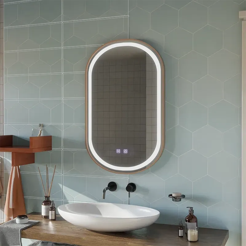 Alessandro Design Impora oglinda LED 50x80 touch rose gold
