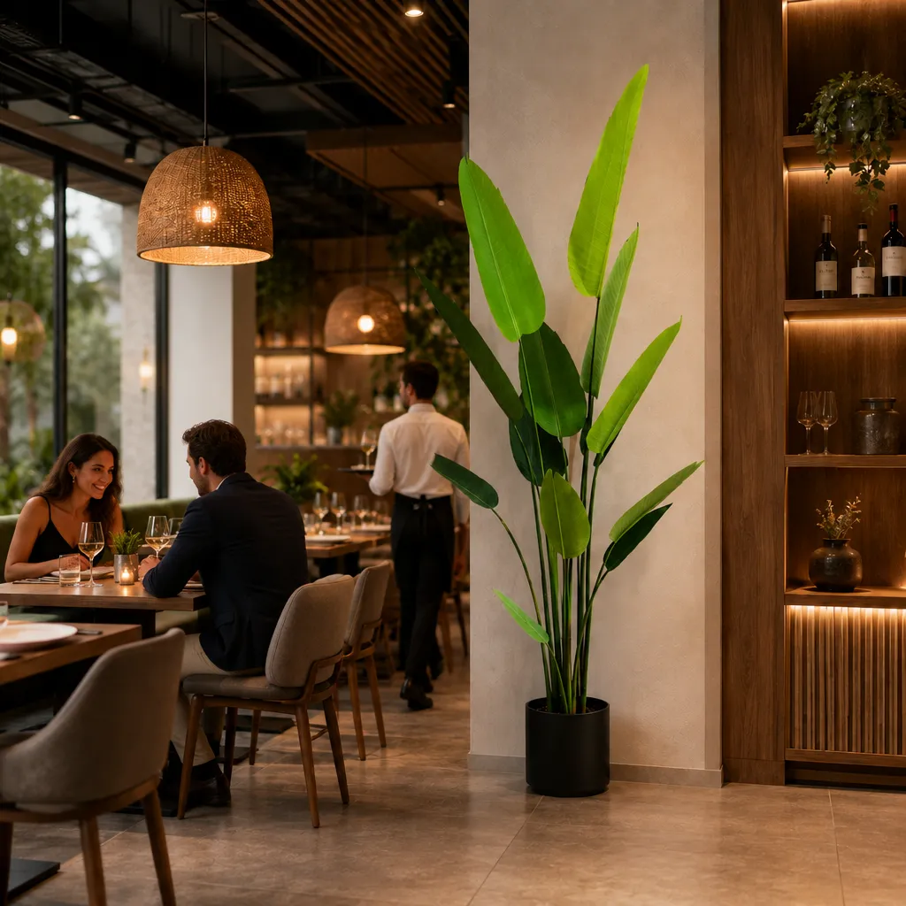 Alessandro Design Strelitzia planta artificiala 250 cm verde