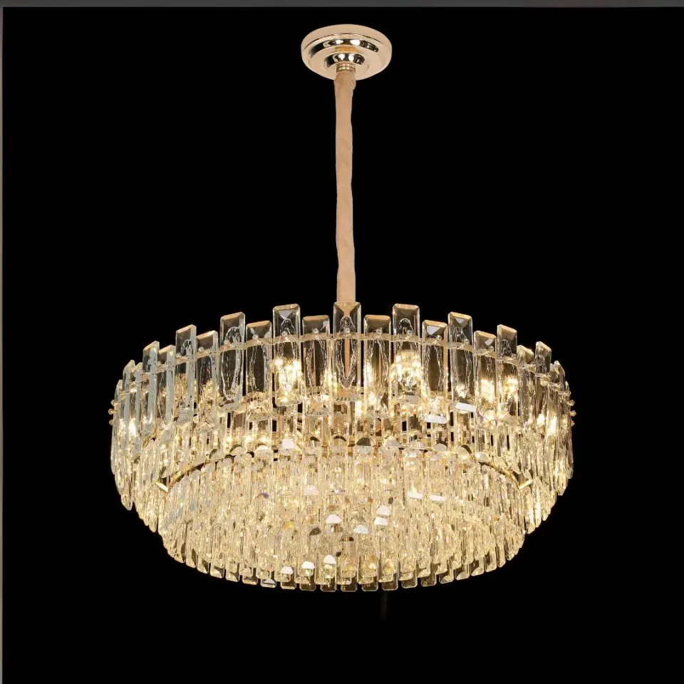 Alessandro Design FONTAINEBLEAU Supremo candelabru cristal auriu 15xE14