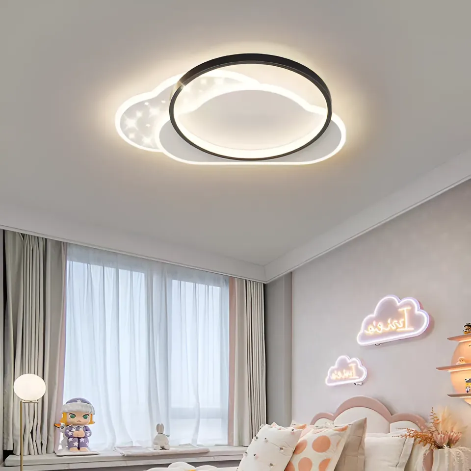 Alessandro Design Nuvia 71W lustra LED neagra telecomanda