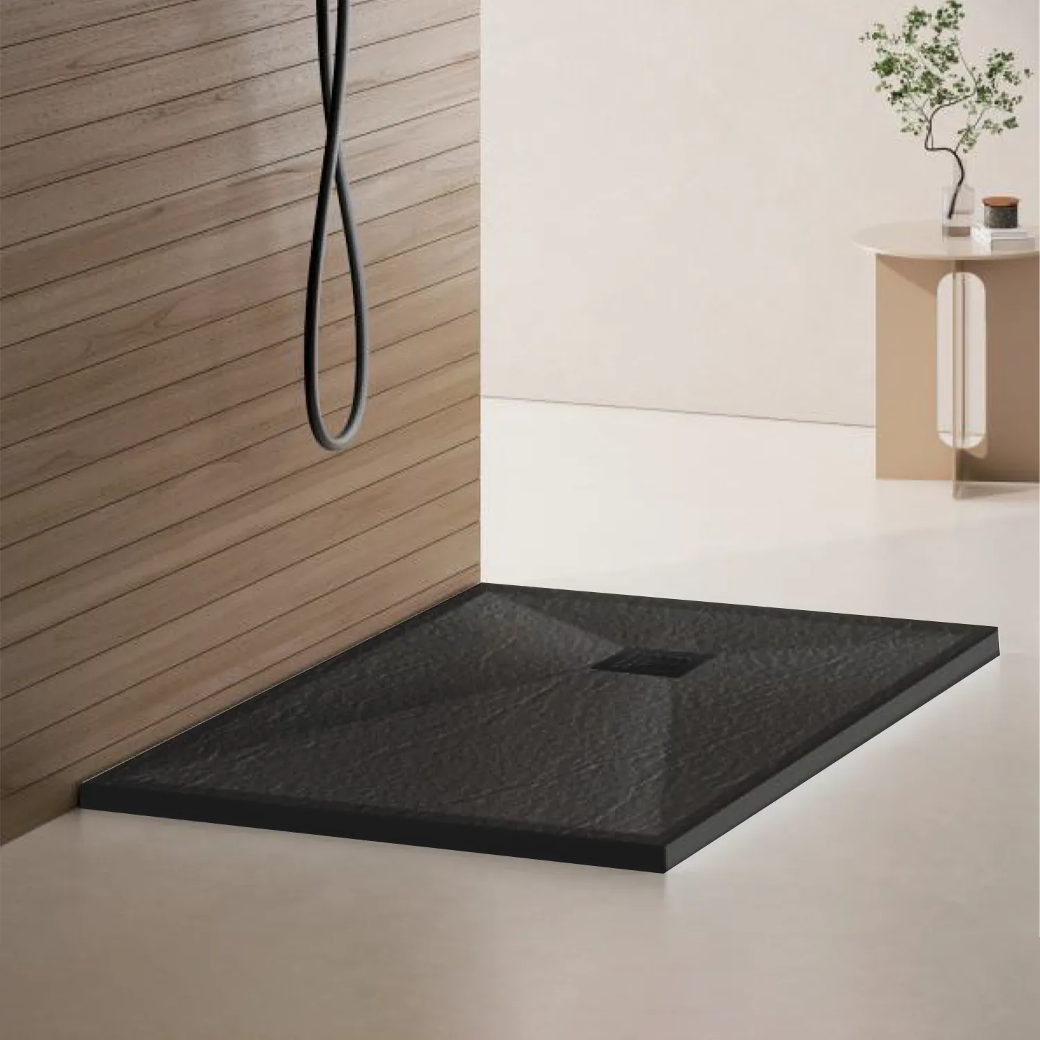 Alessandro Design cadita dus dreptunghiulara 80x100cm gri 3cm