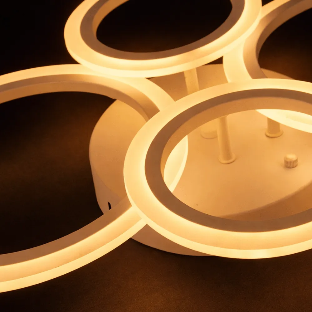 Alessandro Design Betty 43W lustra LED alba 4 cercuri dimabila