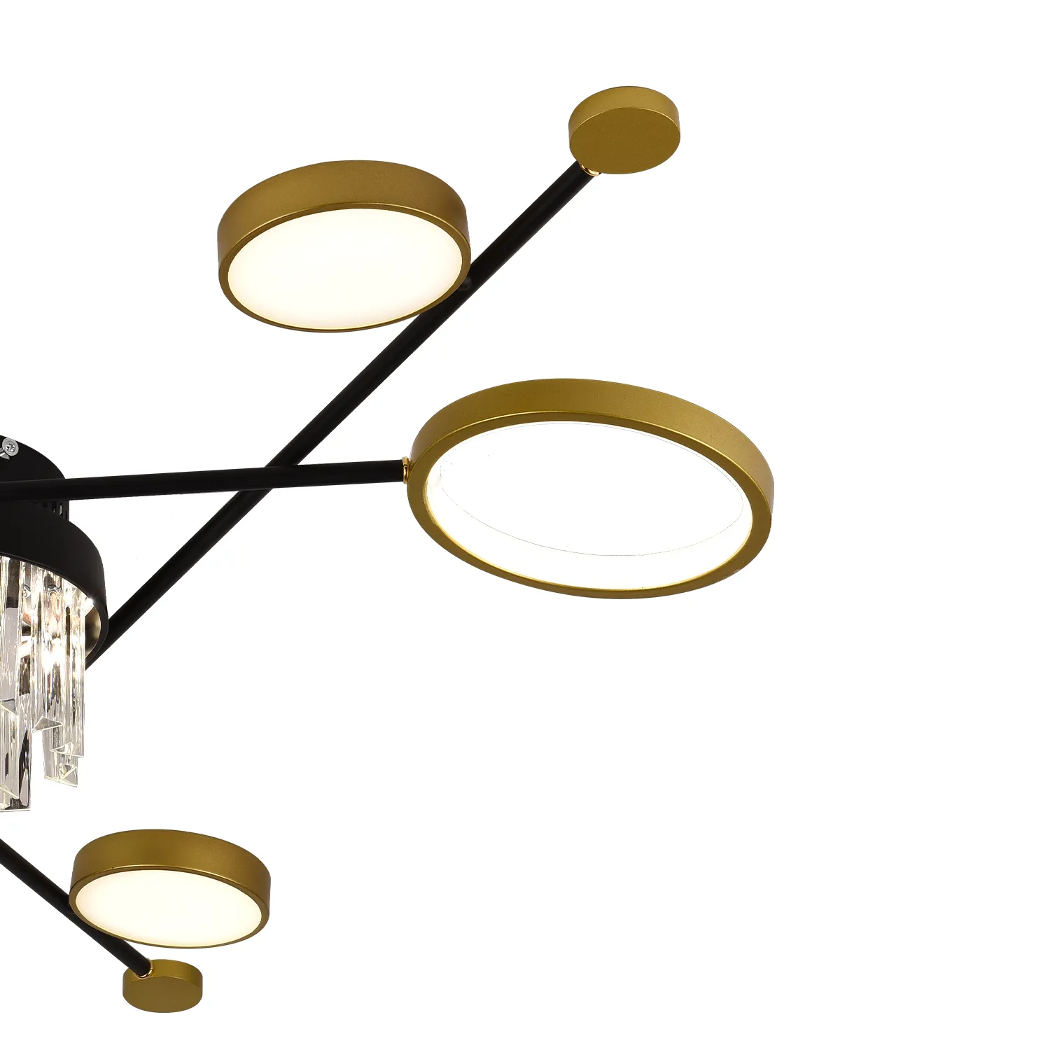 Alessandro Design Guida lustra LED negru-auriu 38W dimabila