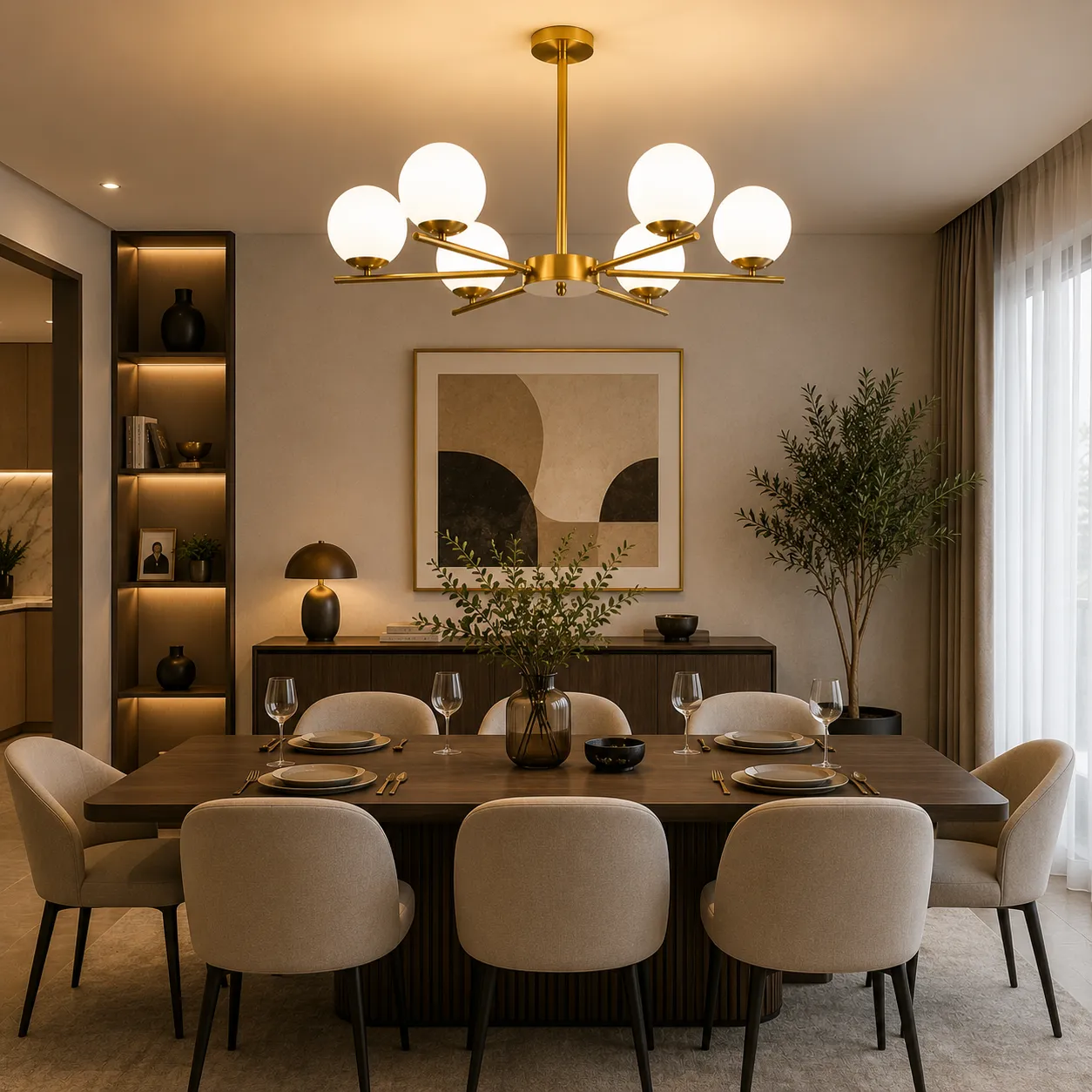 Alessandro Design Nuuk candelabru clasic 6xE27 auriu