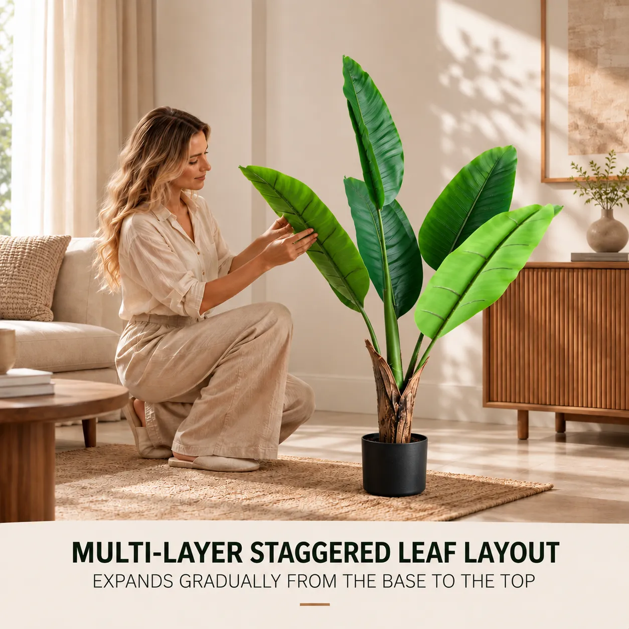 Alessandro Design bananier planta artificiala 130 cm verde