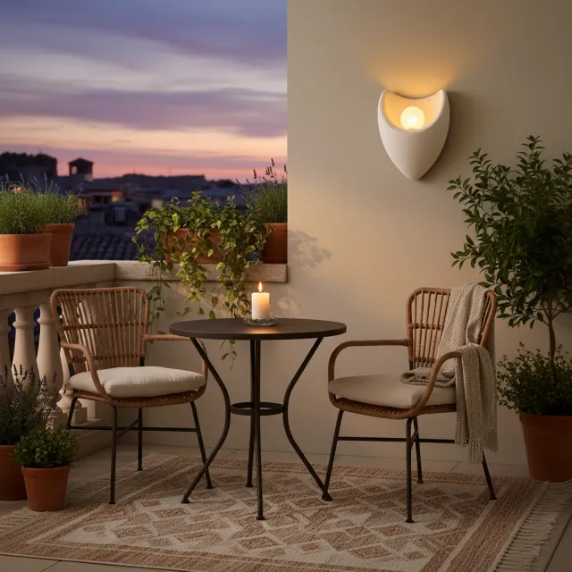Alessandro Design Conno aplică perete albă 26cm E27 decorativă