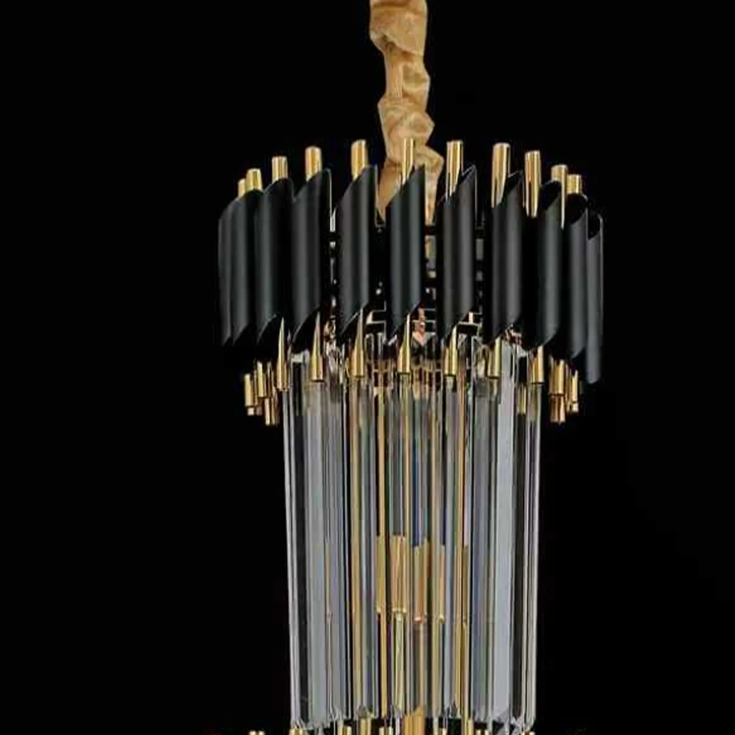 Alessandro Design CC900/600X1800 candelabru cristal auriu-negru 27xE14
