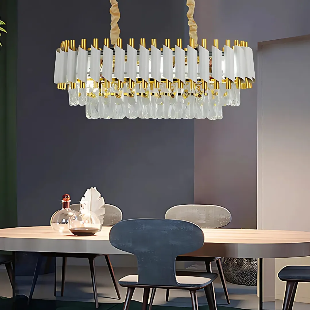 Alessandro Design VERSAILLES Regalis Candelabru Cristal 10xE14 80cm Alb