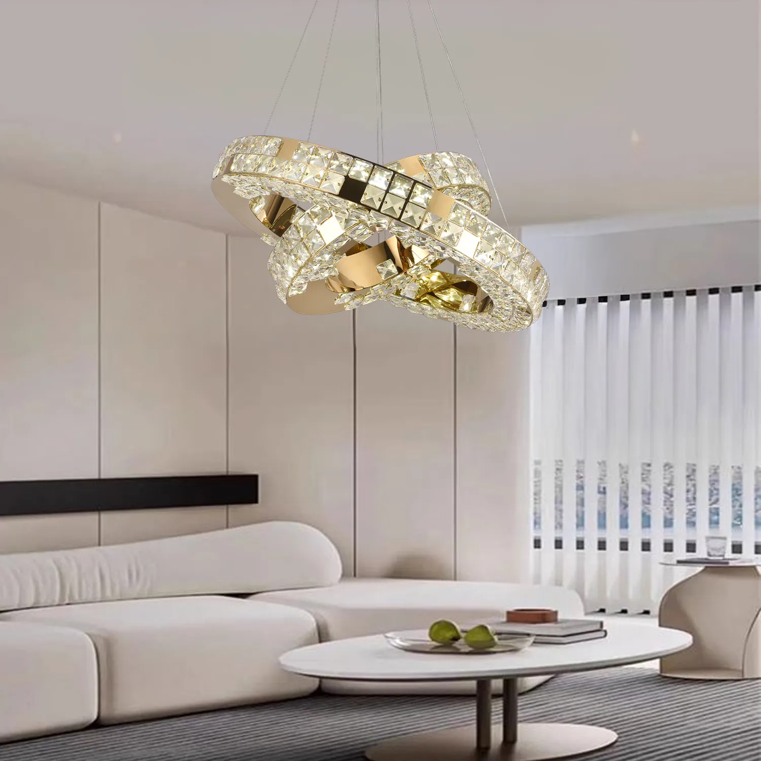 Alessandro Design LLC135/2GD lustra LED aurie 54W