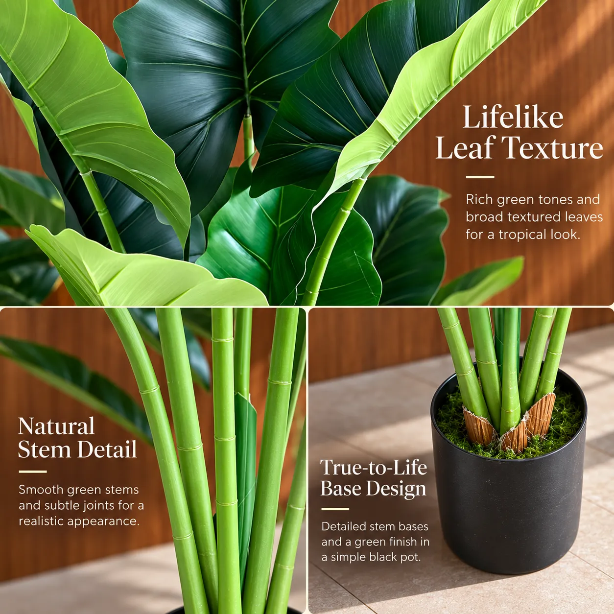 Alessandro Design Alocasia planta artificiala 120cm 10 frunze