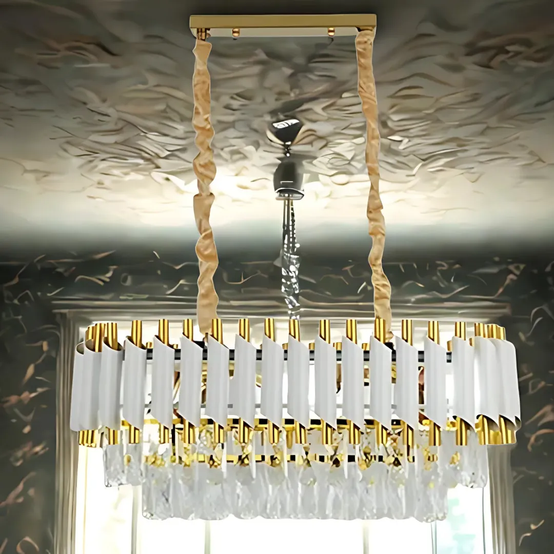 Alessandro Design VERSAILLES Regalis Candelabru Cristal 10xE14 80cm Alb