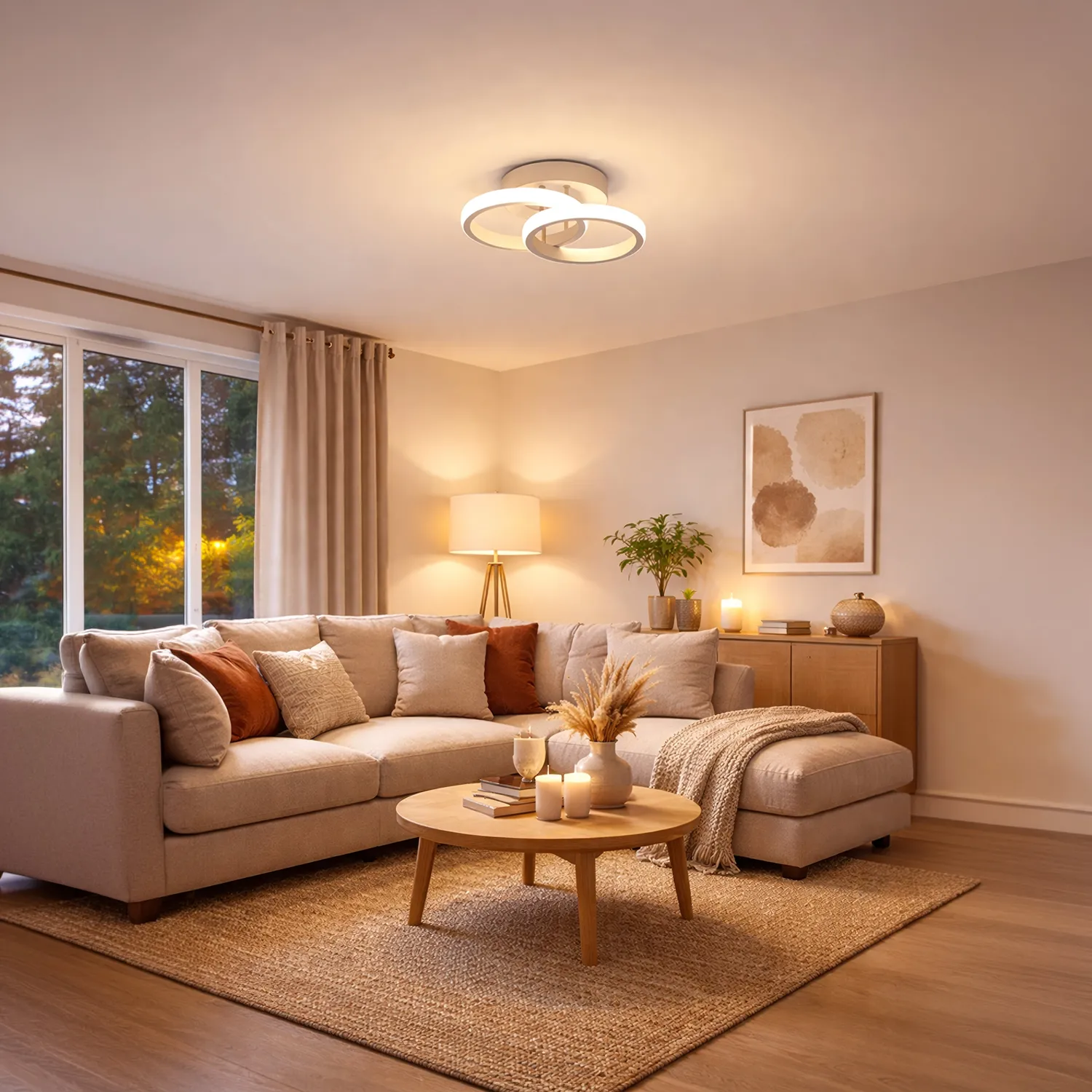 Alessandro Design Vertex Circula lustra LED alba 21W 2 cercuri