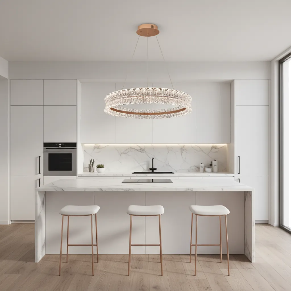 Alessandro Design 49W lustra LED cristal aurie 40cm