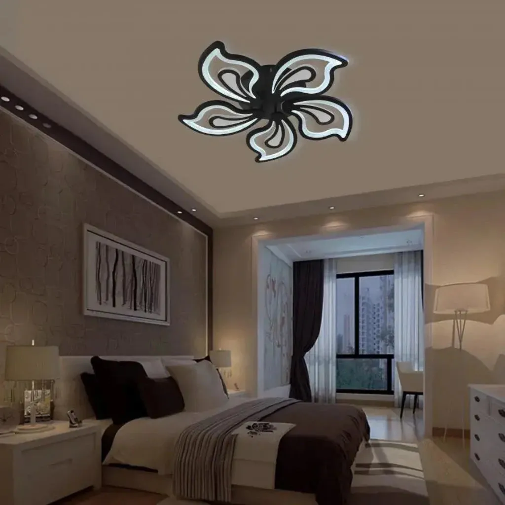 Alessandro Design GLORIOSA lustra LED 150W neagra telecomanda