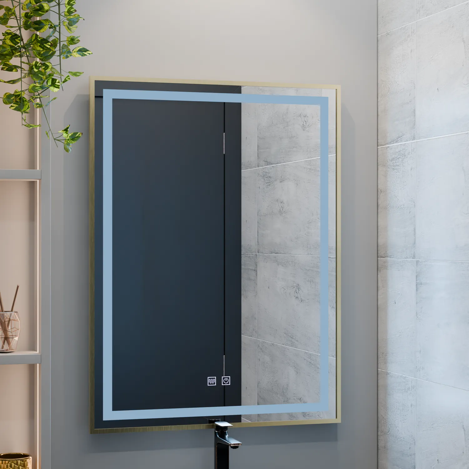 Alessandro Design Rayna oglinda LED 60x80 aurie dezaburire