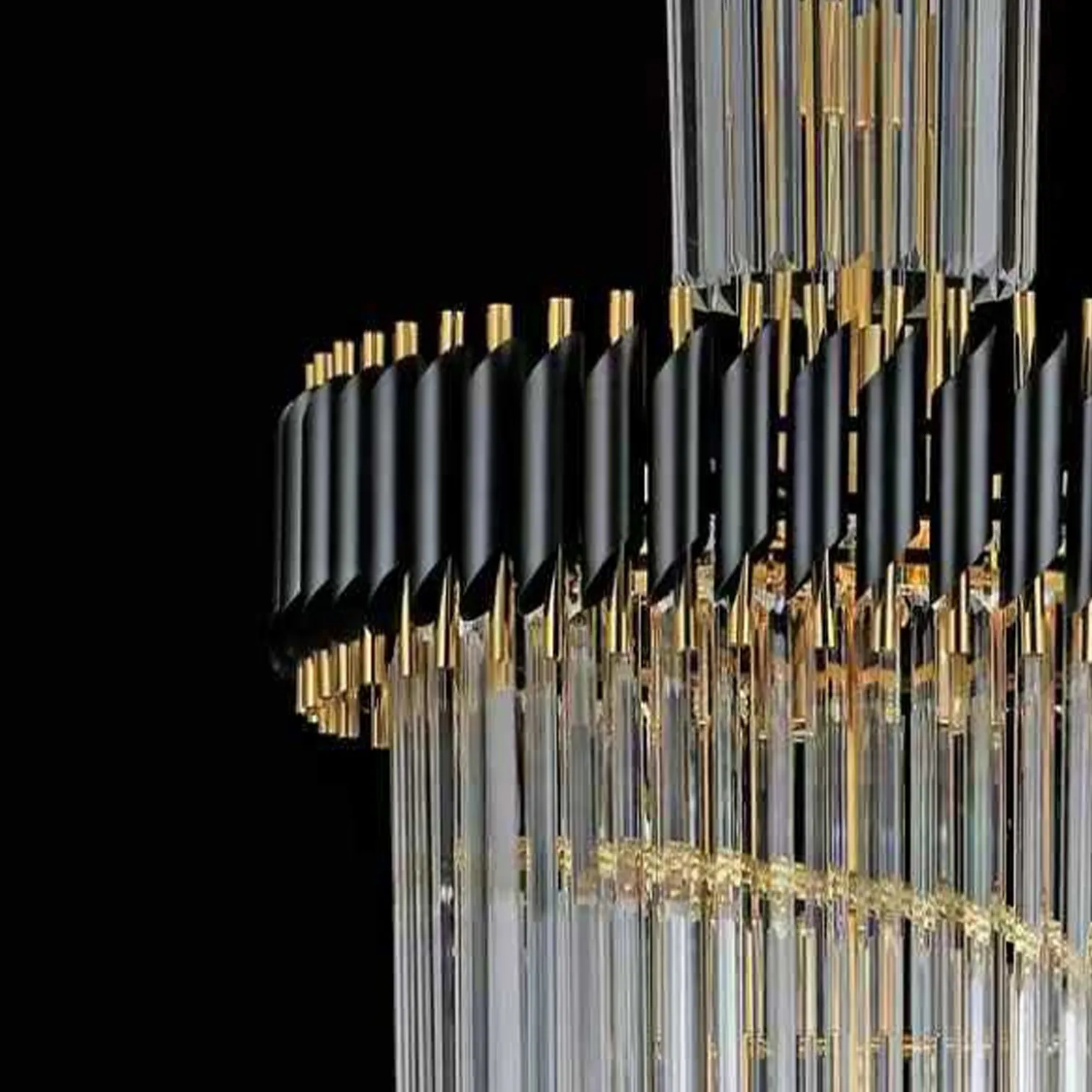 Alessandro Design CC900/600X1800 candelabru cristal auriu-negru 27xE14