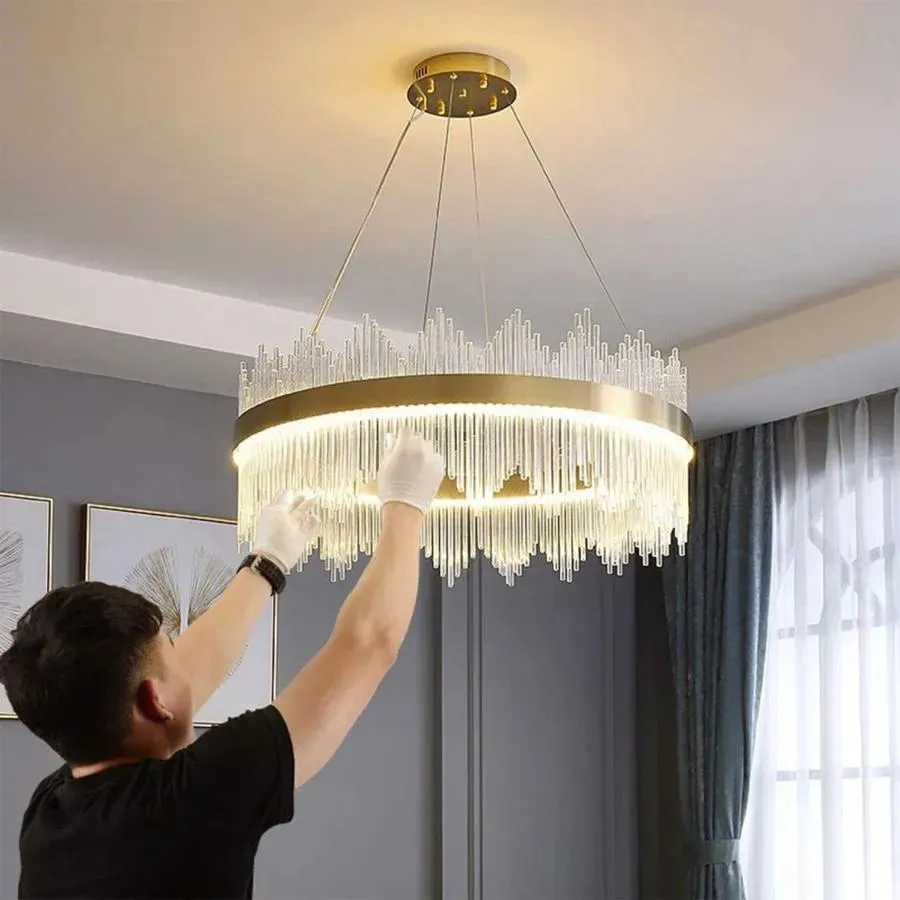 Alessandro Design Lazaro 63W candelabru LED auriu telecomanda