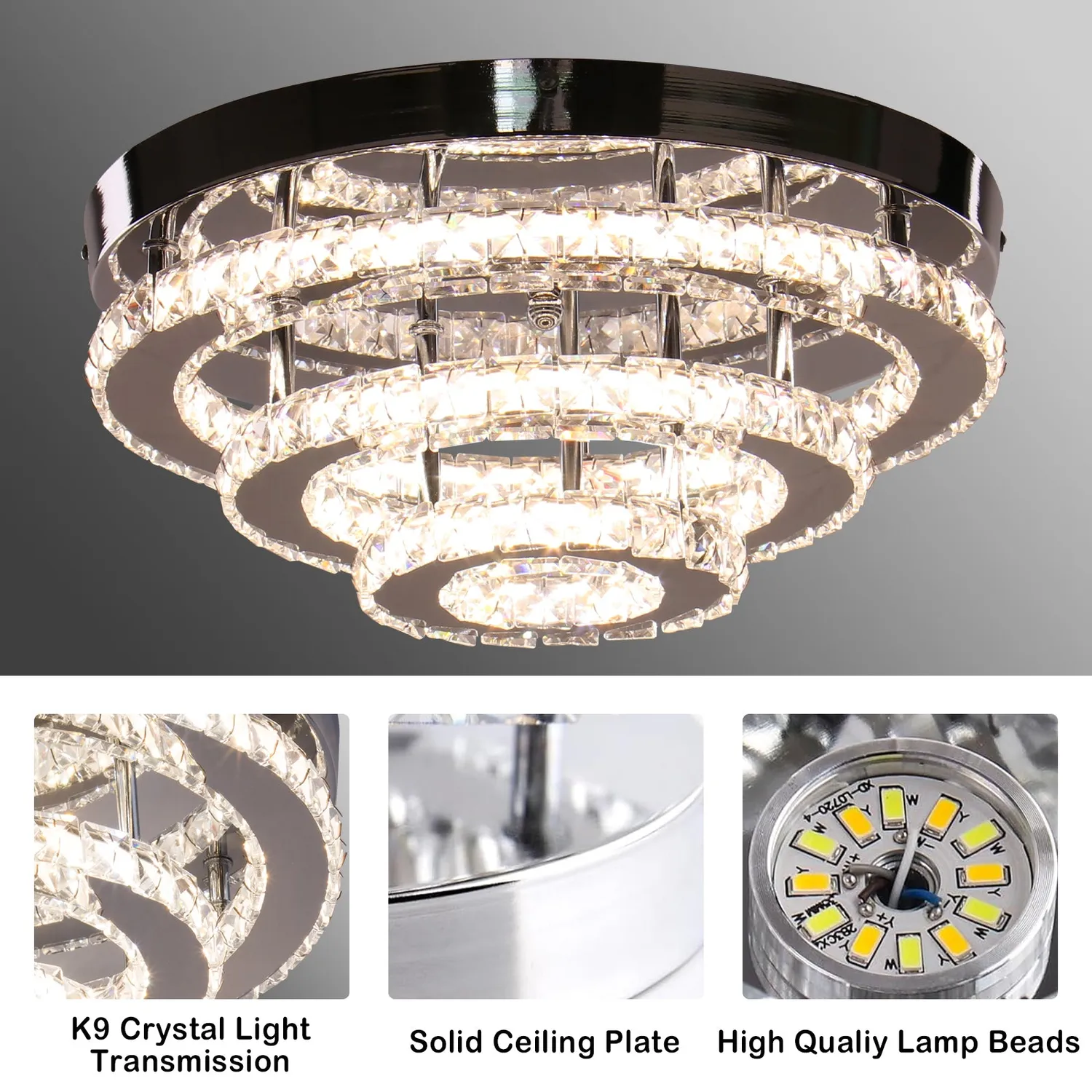 Alessandro Design LLC151/500CH 64W lustra LED crom 3 elemente